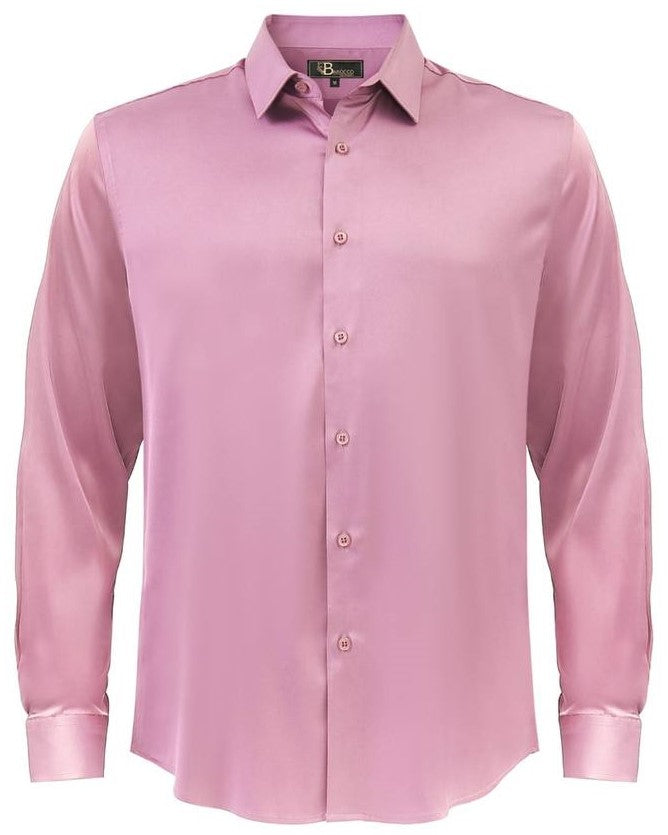 Chaabouni's Silk Slim Fit Dress Shirt B300 Light Blush / 2XL Chaabouni's Silk Slim Fit Dress Shirt B300 Light Blush / 2XL